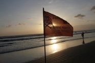 Bali No Swimming Flagged Beach