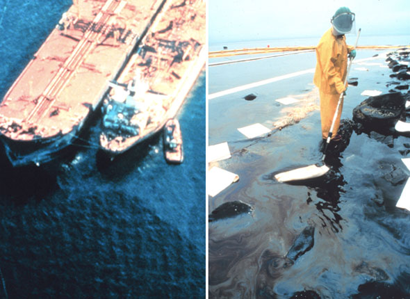 Exxon Valdez Oil Spill Map. Exxon Valdez oil spill in 1989