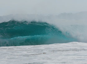 Left barrel in Sumba, Indonesia. Photo: Nancy Opitz
