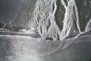 Aerial photo of small, recent jokulhaup segmenting barrier spits