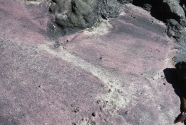 Purple garnet sand from Molera State Park, Monterey County, California
