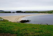 View westward across the tombolo from the Mainland
