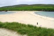 View eastward across the tombolo from St. Ninian’s Isle