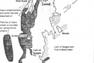 Map of maximum extent of surface oil pollution from the Braer oil spill