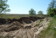 Sand mining of the relict dunes