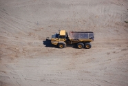Trucks with sand