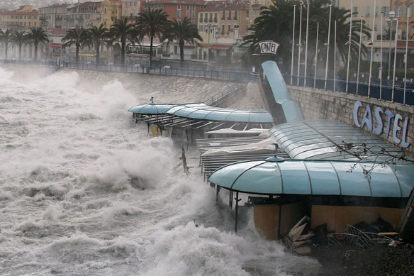 Massive waves on the Riviera