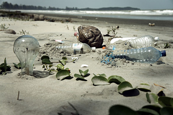 plastic-bottles-beach-pollution