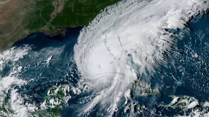 Hurricane Ian Approaches Florida on September 27, 2022 (courtesy of NOAA Satellites via Flickr).