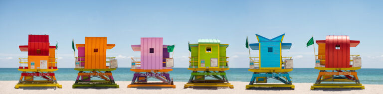 Miami Beach Lifeguard Towers Collage (by Anthony Quintano CC BY 2.0 via Flickr).