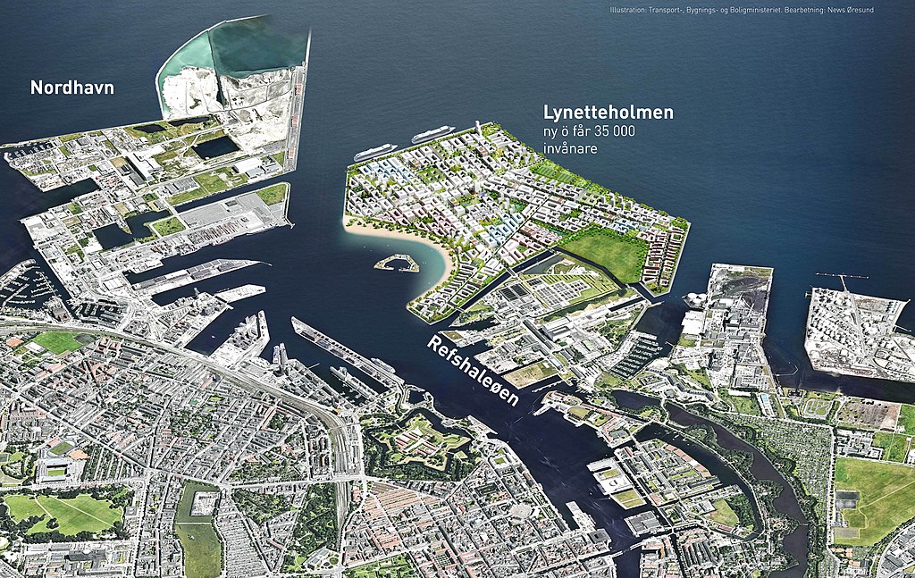 Lynetteholmen Map Aerial view (by News Oresund, CC BY 2.0 via Flickr).