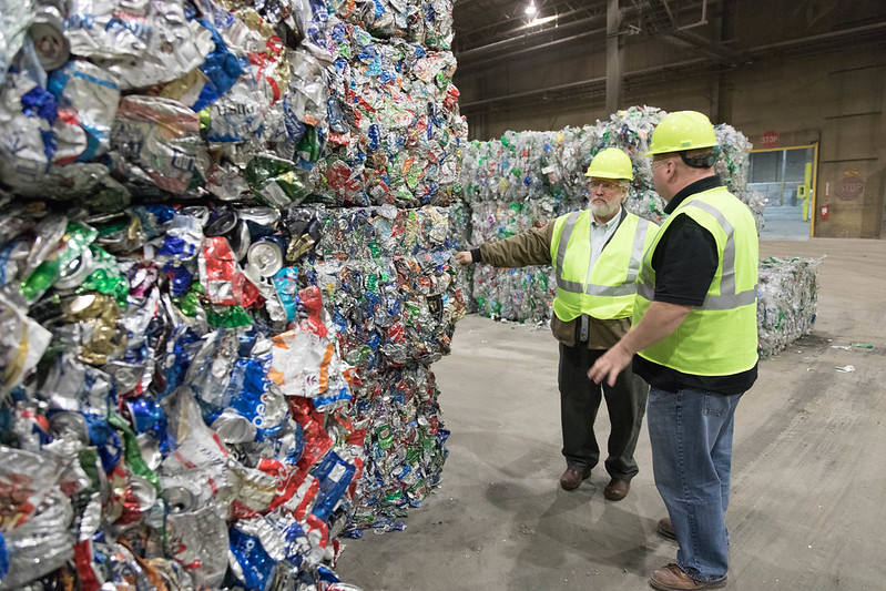 State Senator Craig Miner tours the Strategic Materials recycling plant in South Windsor, CT, April 4, 2017 (by CT Senate Republicans CC BY-NC-ND 2.0 via Flickr).
