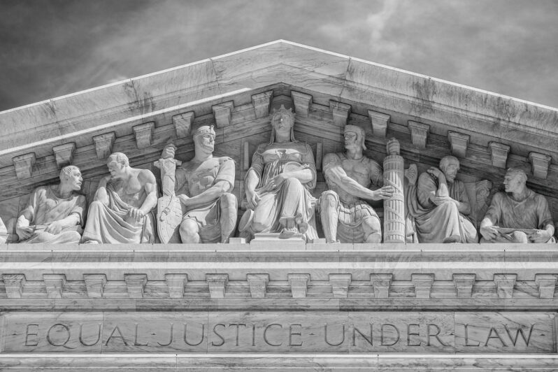 Equal Justice Under Law - the pediment of the Supreme Court bulding, Washington, DC (by Thomas Hawk CC BY-NC 2.0 via Flickr).