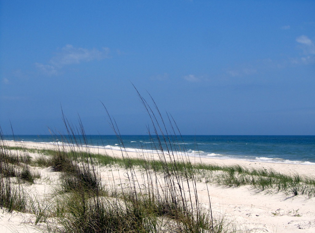 Beach at St. George Island State Park (by Rachel Kramer CC BY 2.0 via Flickr).