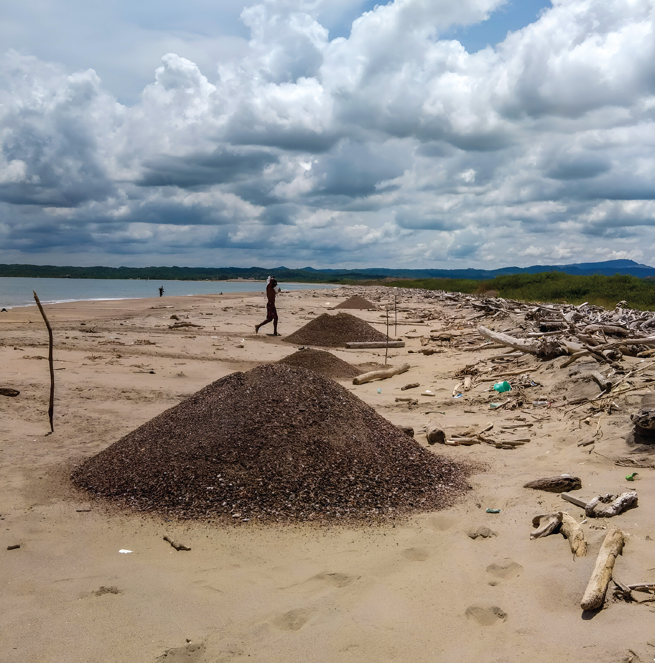 Mining is removing sand from coastal sites, such as this one in Colombia, faster than natural processes can replenish it (photo © Nelson Rangel-Buitrago)
