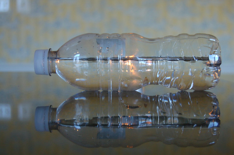 Water bottle - Reflections (by John McDonnell CC BY-NC 2.0 DEED via Flickr).