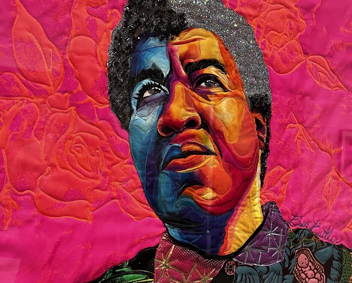 Quilt of Octavia Butler by Bisa Butler (no relation) at the National Portrait Gallery, November 28, 2023 (by romanlily CC BY-NC-ND 2.0 DEED via Flickr)