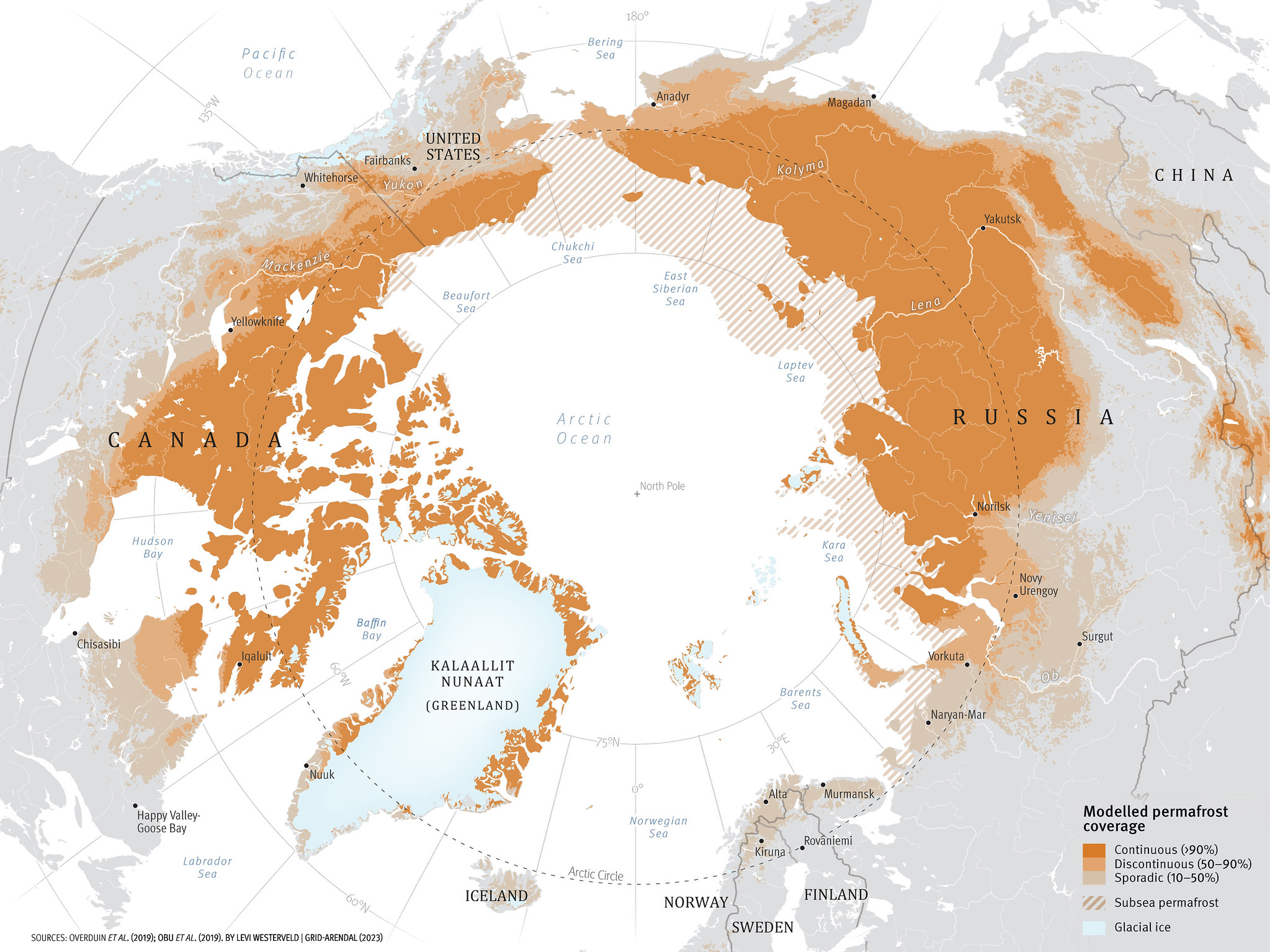 Permafrost in the Arctic (Courtesy of GRID-Arendal resources library by Levi Westerveld/GRID-Arendal CC BY-SA 2.0 via Flickr).