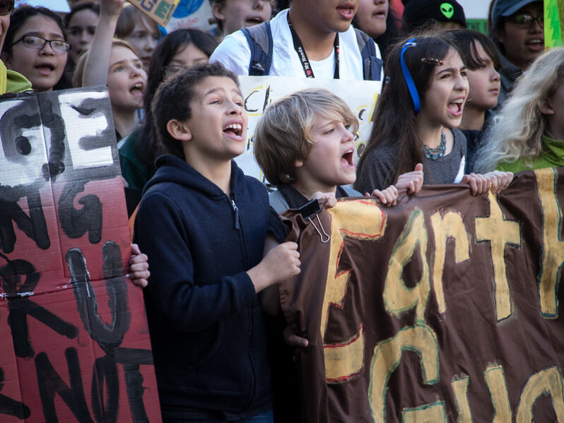 Youth Climate Strike, San Francisco, California, 2019 (by Peg Hunter CC BY-NC 2.0 via Flickr).