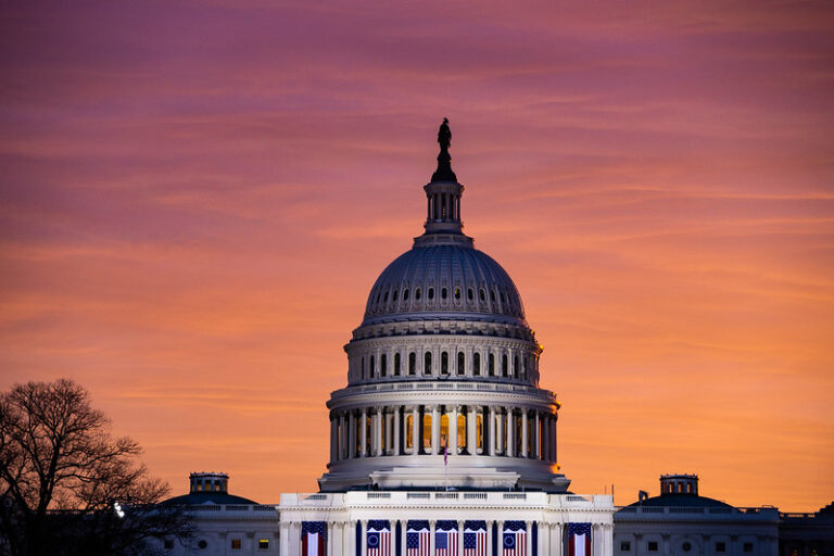 Sunrise At The United States Capitol Building Washington D.C. (by Anthony Quintano via CC BY 2.0 flickr).