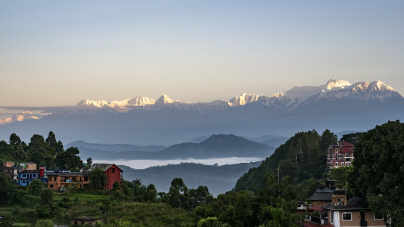 Sunrise on the Annapurna Range from Bandipur, Nepal © 2024 Deepika Shrestha Ross