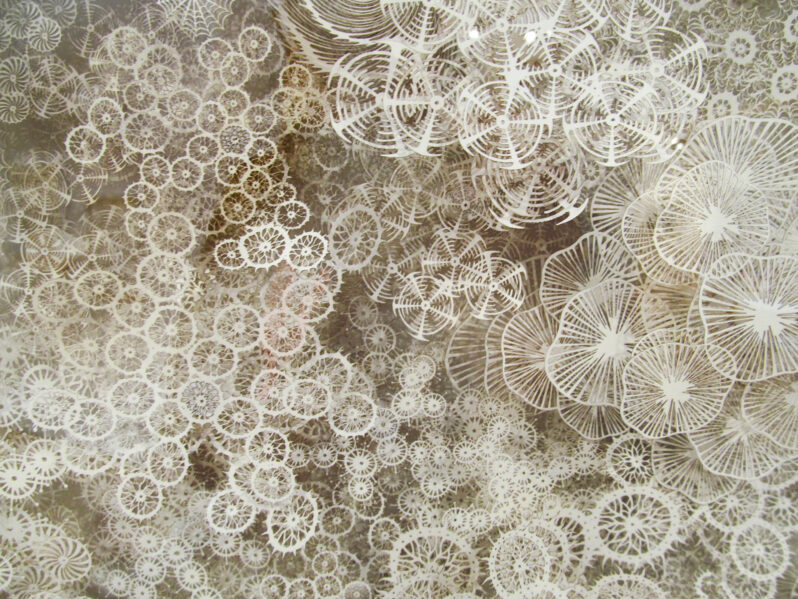 Detail of "Magic Circle Variations 6," by artist Rogan Brown 2015 at the Bedford Gallery, Walnut Creek, CA 2017 (by Rob Corder CC BY-NC 2.0 via Flickr).